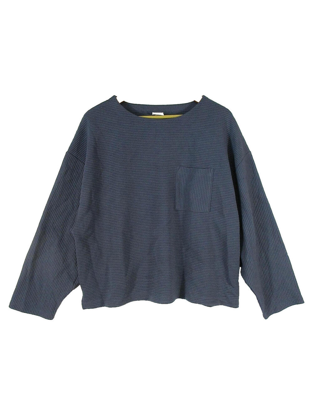 A New Day Mens Round Neck Knit Sweater Long Sleeve Pockets Size L Blue